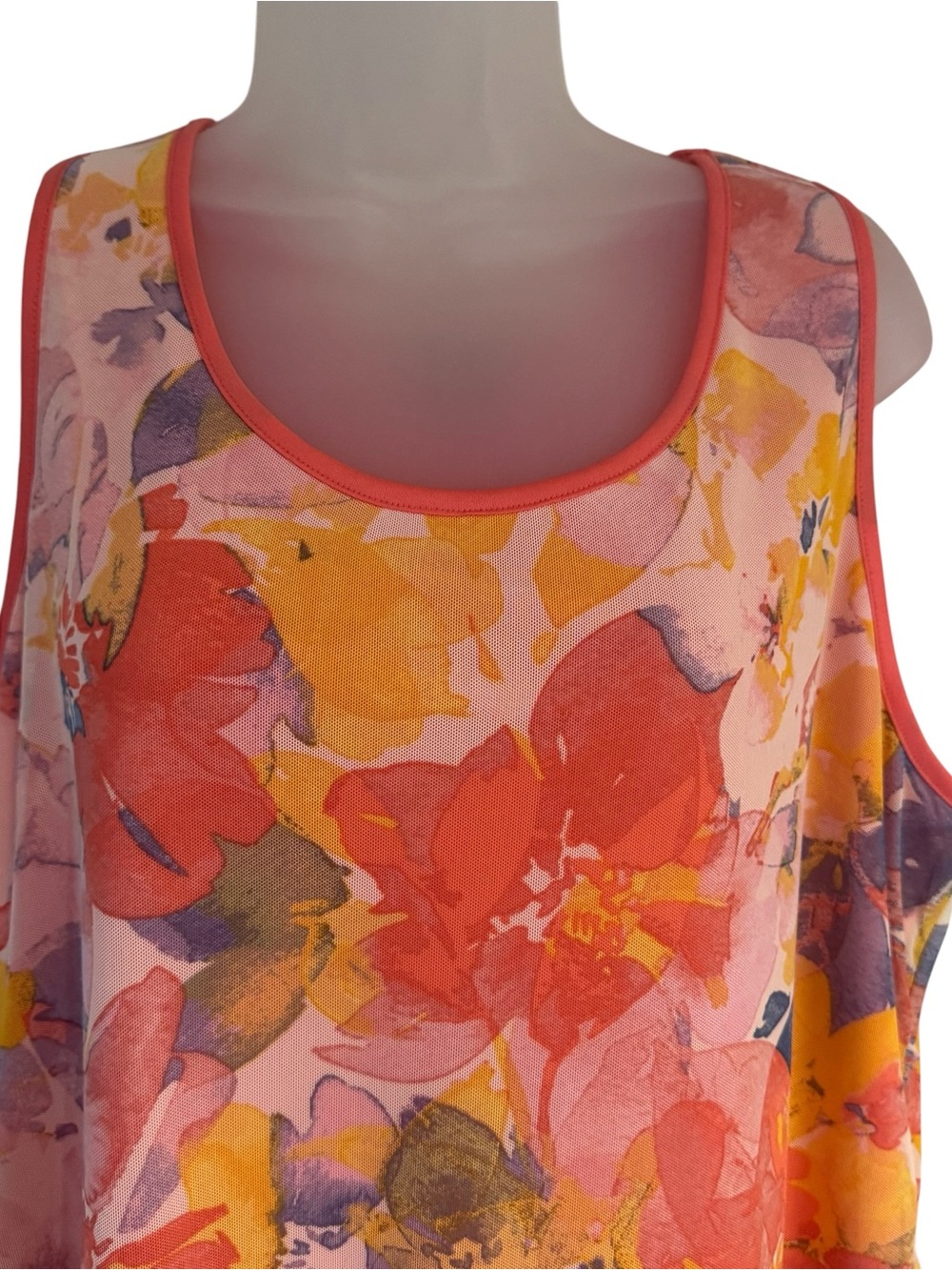 Antthony Floral Scoop Neck Tank Top - Gorgeous   XLARGE   #Z - Picture 2 of 8